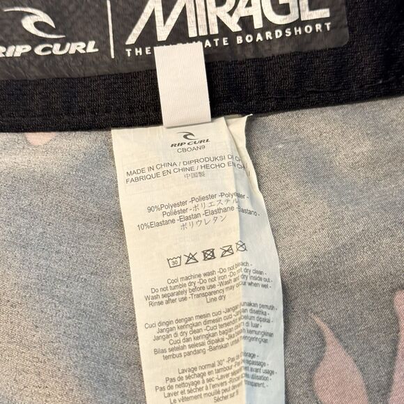 RIP CURL Sz 36 Mens Mirage Connor Flyer 19" Board Shorts Swim Trunks Floral - Picture 10 of 11